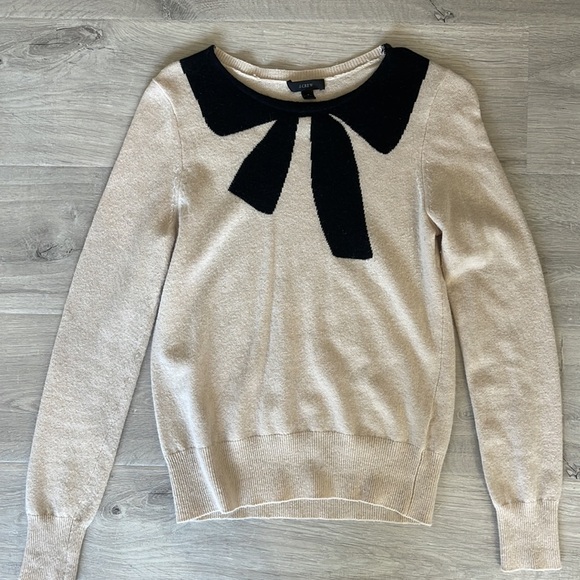 Jcrew oversized ribbon bow printed knit top - Picture 4 of 10